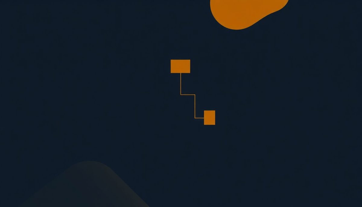Ilustracion abstracta con tres caminos geometricos ramificados de bloques apilados sobre fondo azul muy oscuro con lineas doradas, que representan las arquitecturas SSG, SSR y SPA